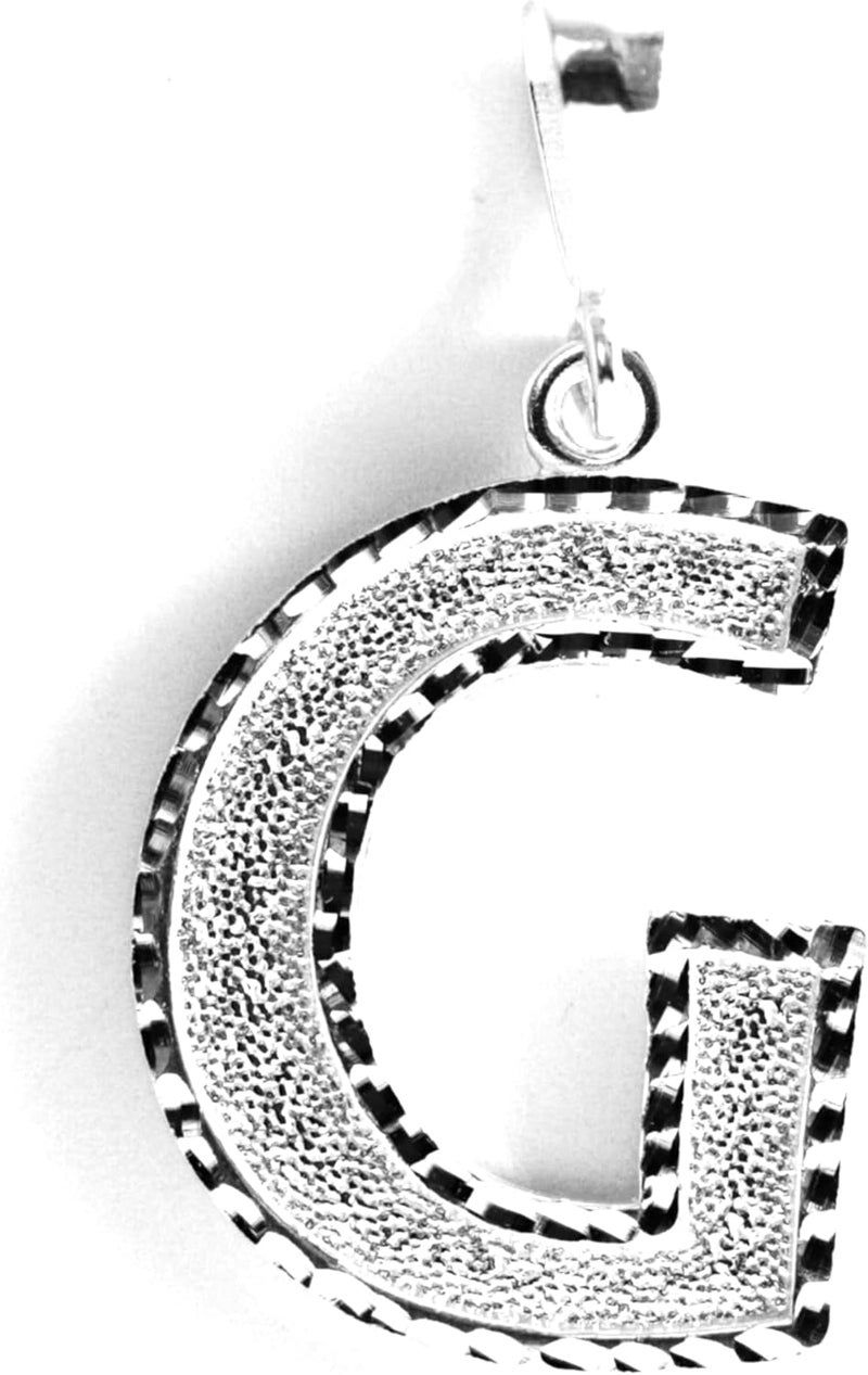 Deidreamers Personalized 1.0 Inch Solid.925 Sterling Silver Initial A-Z Charm - Image 1